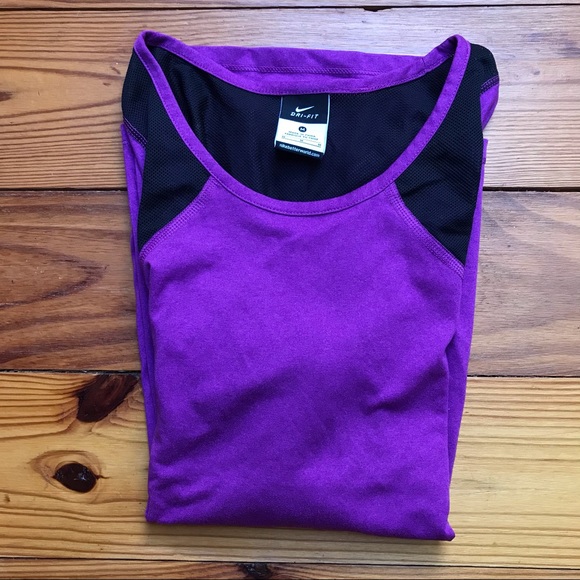 Nike Long Sleeve Fuchsia Black Work Out Top, EUC, M - Picture 15 of 15